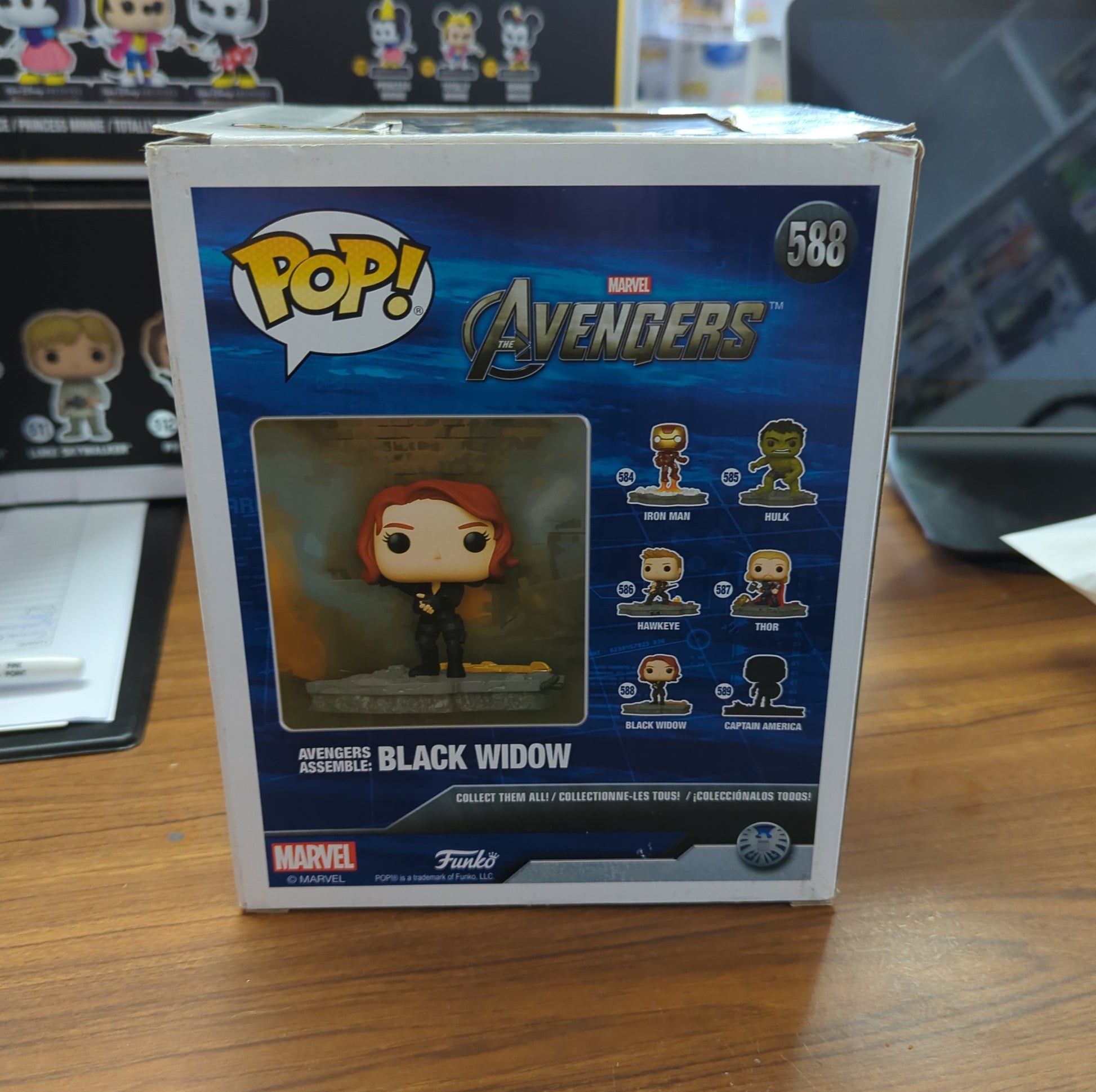 FUNKO POP VINYL AVENGERS ASSEMBLE BLACK WIDOW #588 EXCLUSIVE 6" POP DELUXE FRENLY BRICKS - Open 7 Days