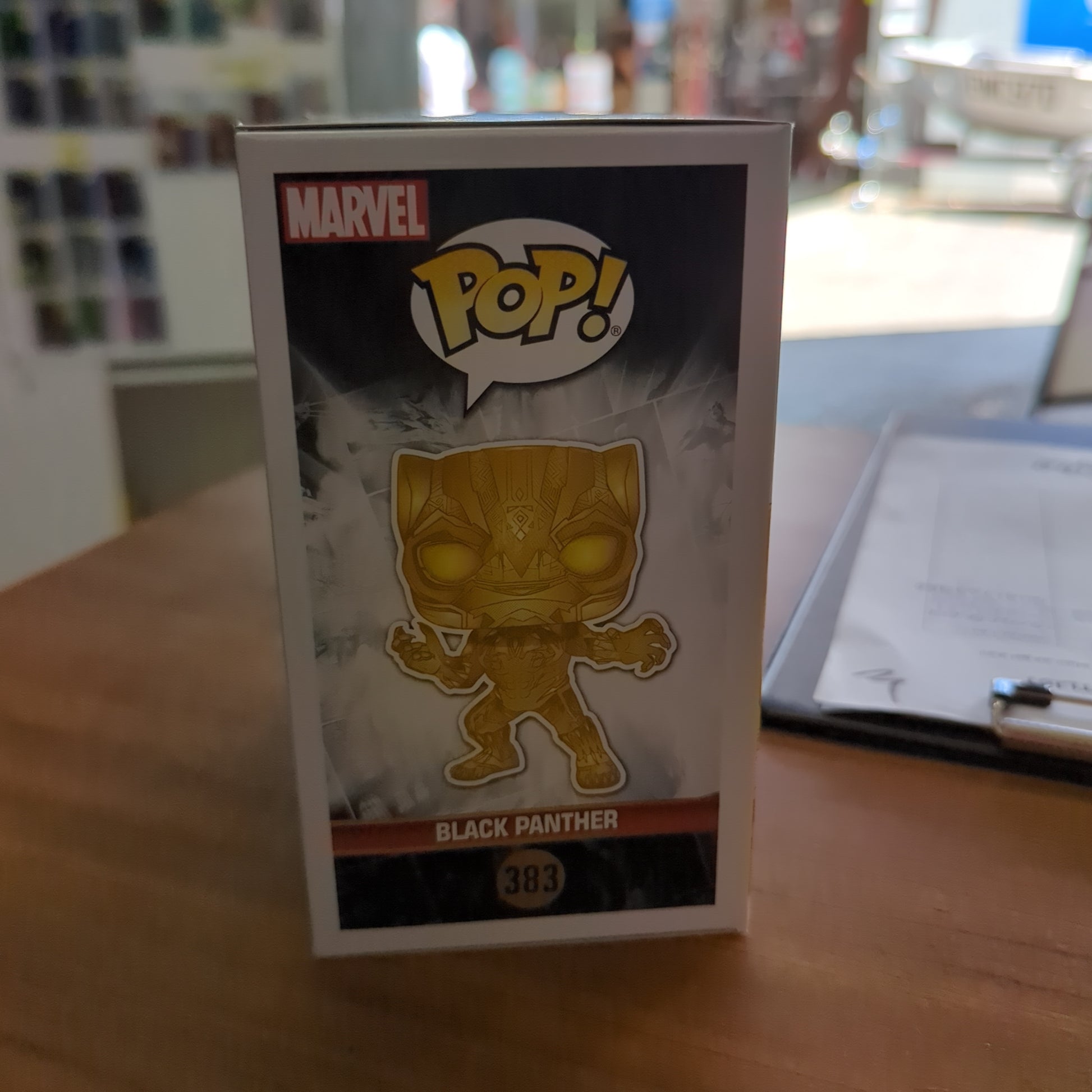 Funko POP Marvel Black Panther Gold Chrome #383 Vinyl Figure FRENLY BRICKS - Open 7 Days