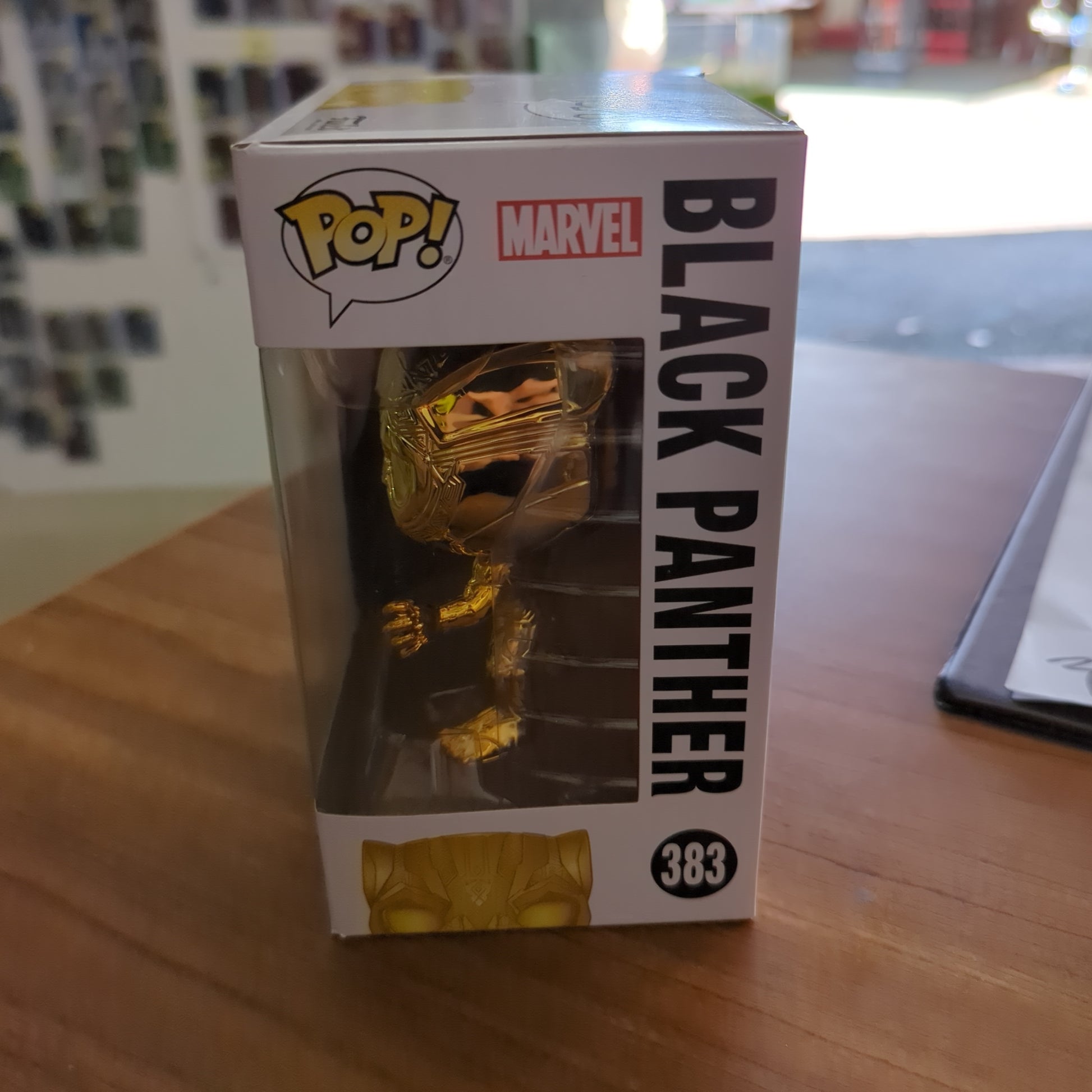 Funko POP Marvel Black Panther Gold Chrome #383 Vinyl Figure FRENLY BRICKS - Open 7 Days