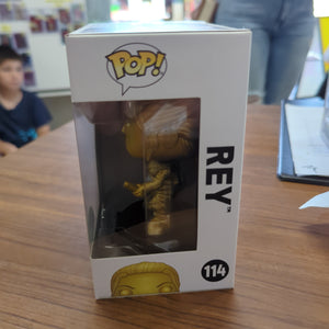 Rey 114 Funko Pop! Gold Metallic Vinyl Figure Special Edition Star Wars FRENLY BRICKS - Open 7 Days