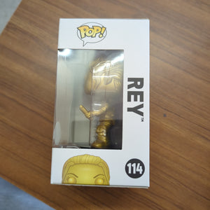 Rey 114 Funko Pop! Gold Metallic Vinyl Figure Special Edition Star Wars FRENLY BRICKS - Open 7 Days