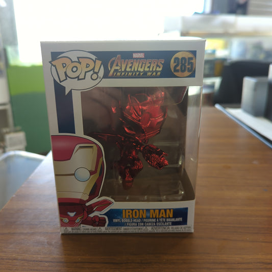 Funko Pop Marvel Avengers Infinity War Iron Man Red Chrome #285 Vinyl Figure *faded box* FRENLY BRICKS - Open 7 Days