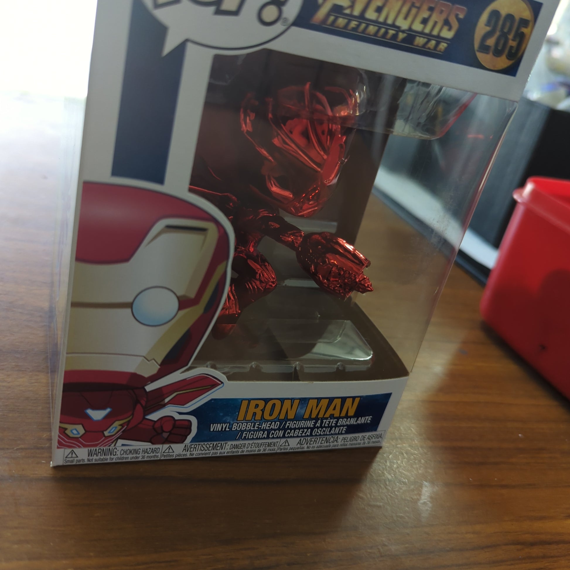 Funko Pop Marvel Avengers Infinity War Iron Man Red Chrome #285 Vinyl Figure *faded box* FRENLY BRICKS - Open 7 Days