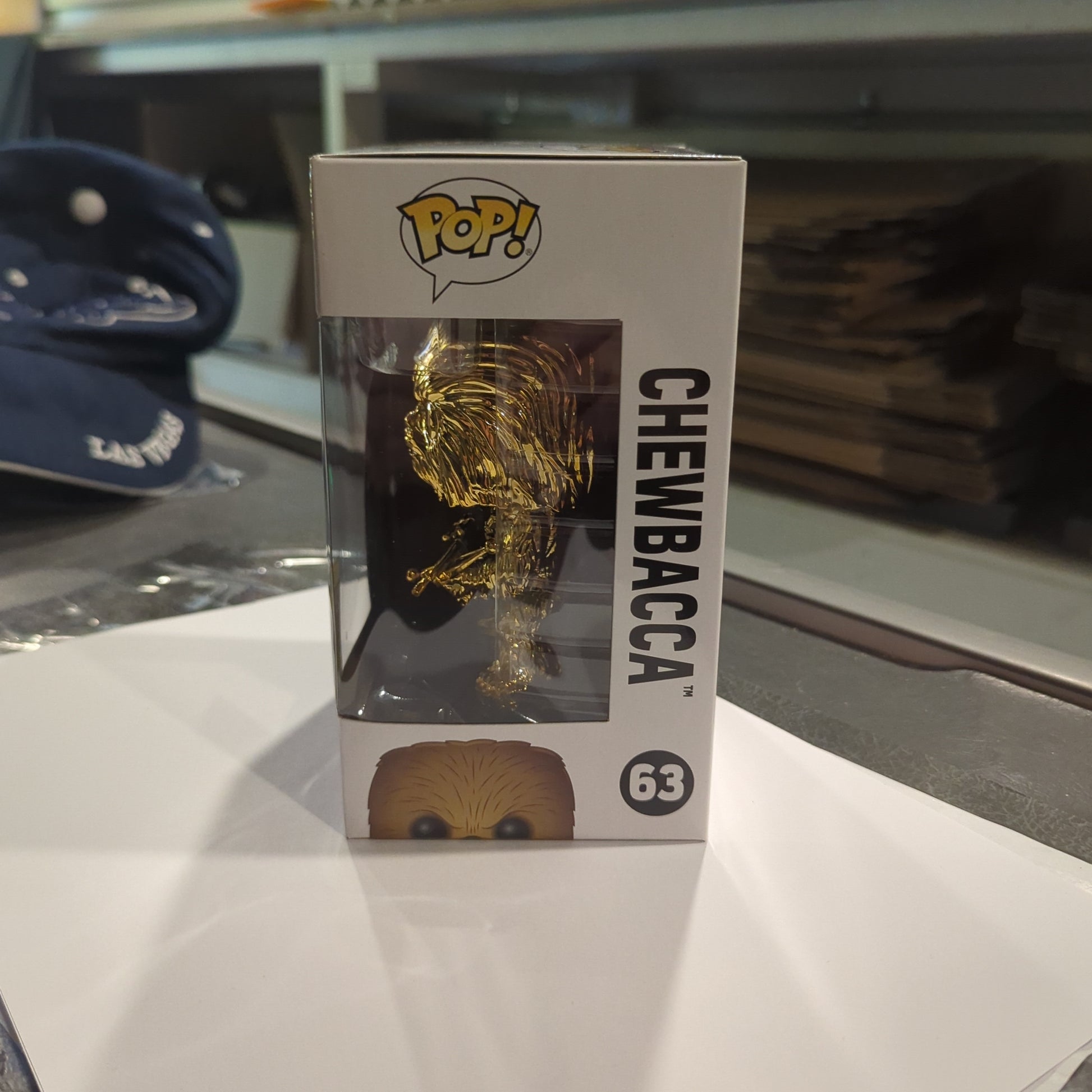 Star Wars Funko Pop Chewbacca Gold Chrome No.63 Galactic Convention 2019 FRENLY BRICKS - Open 7 Days