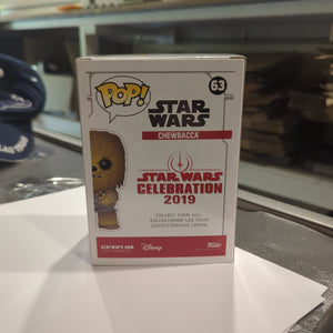 Star Wars Funko Pop Chewbacca Gold Chrome No.63 Galactic Convention 2019 FRENLY BRICKS - Open 7 Days