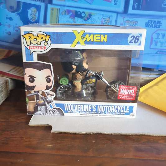 Funko Pop! Vinyl Figure Marvel Rides #26 - Wolverine's Motorcycle MCC Exclusive FRENLY BRICKS - Open 7 Days