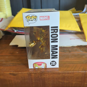 FUNKO POP! AVENGERS INFINITY WAR GOLD CHROME IRON MAN #285 *faded* FRENLY BRICKS - Open 7 Days