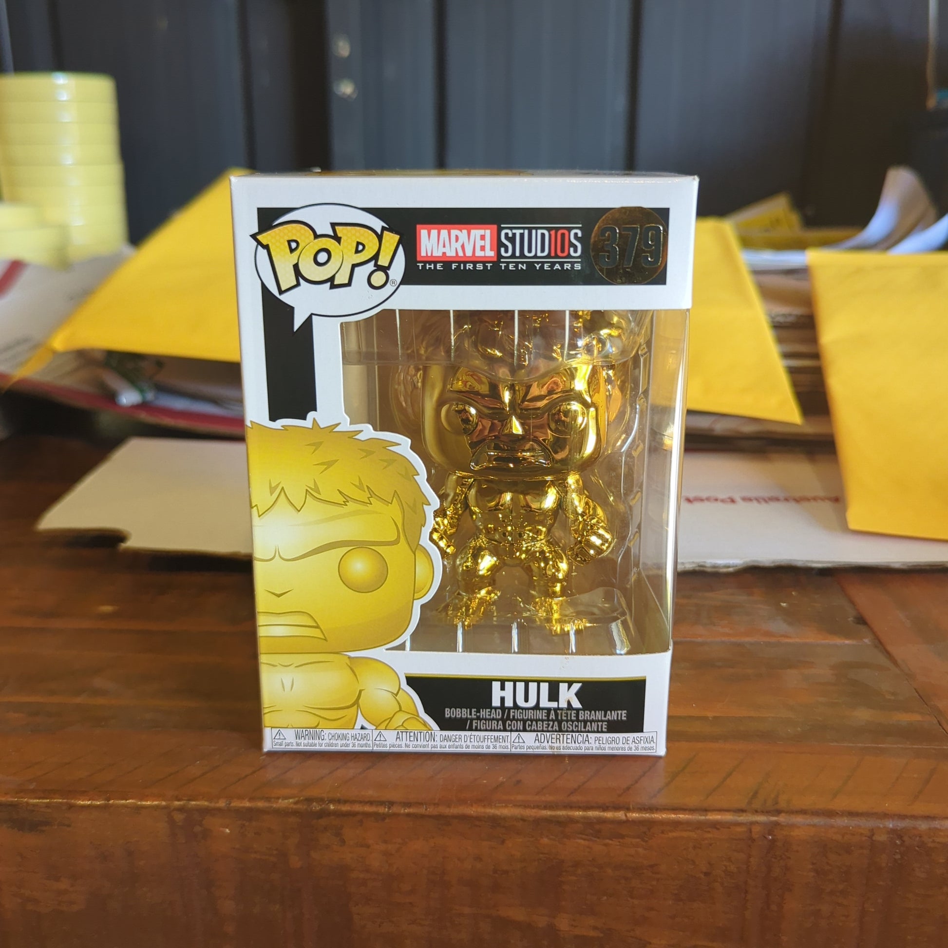 Funko Pop Hulk Gold 379 Chrome Vinyl Figure FRENLY BRICKS - Open 7 Days