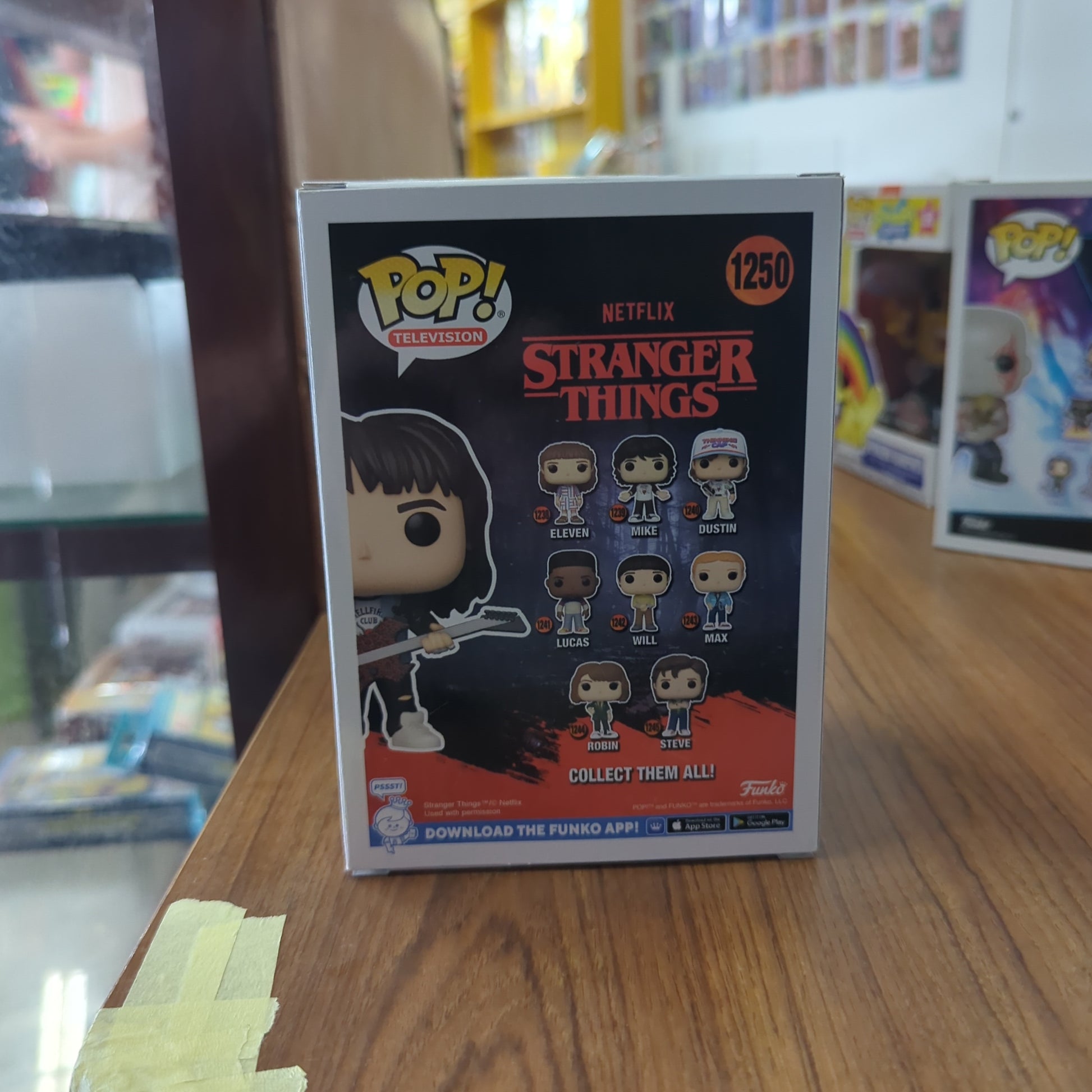 Television - Stranger Things - Eddie with Guitar Funko Pop Vinyl No. 1250 FRENLY BRICKS - Open 7 Days