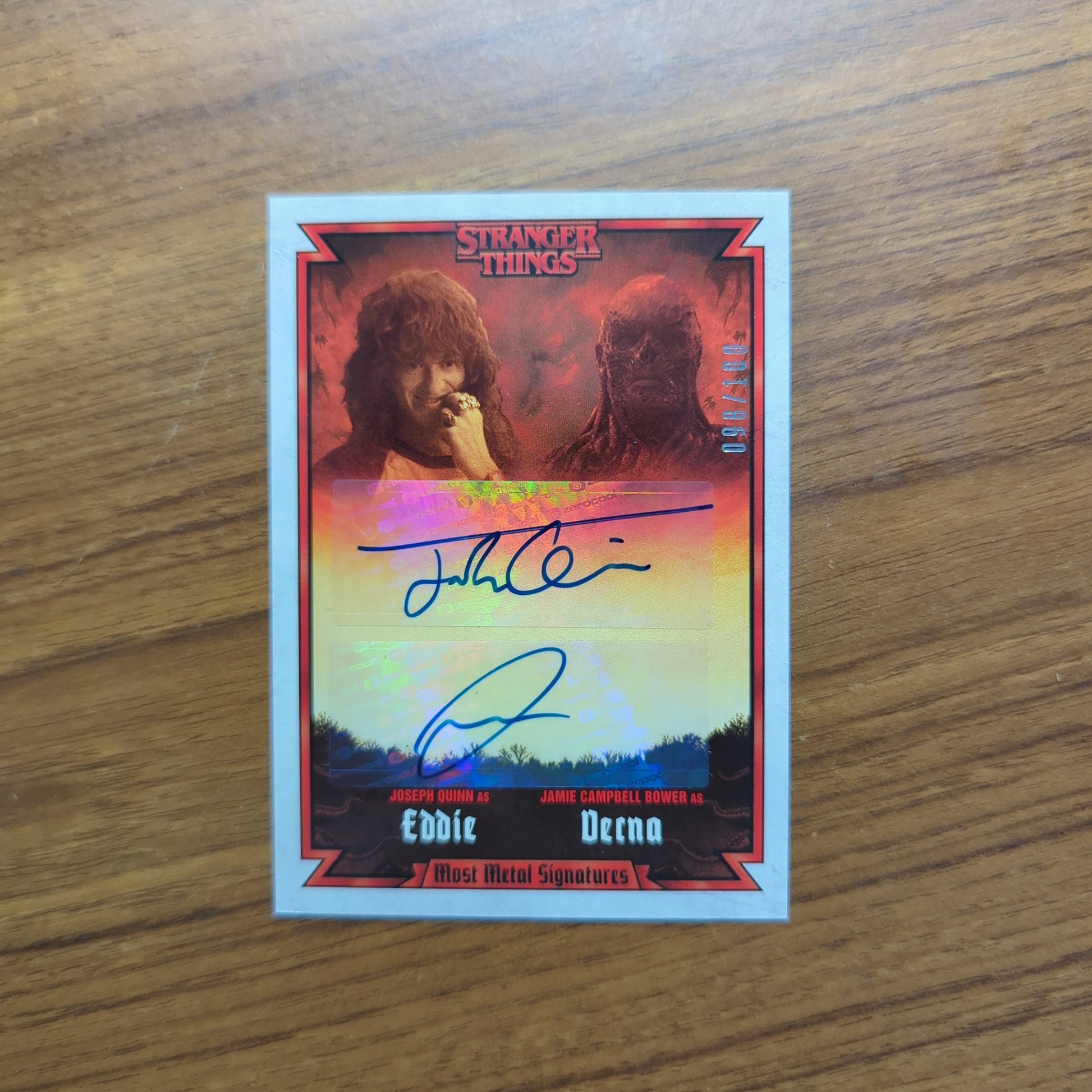 2023 Topps Zerocool Stranger Things 4 Dual Auto “Eddie” & “Vecna” 1986 /100 FRENLY BRICKS - Open 7 Days