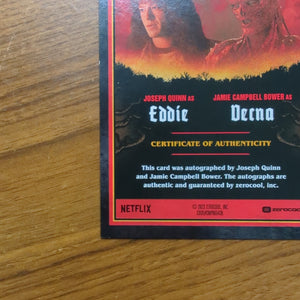 2023 Topps Zerocool Stranger Things 4 Dual Auto “Eddie” & “Vecna” 1986 /100 FRENLY BRICKS - Open 7 Days