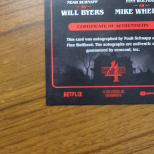 2023 Topps Zerocool Stranger Things Dual Auto “Will & Mike” FRENLY BRICKS - Open 7 Days