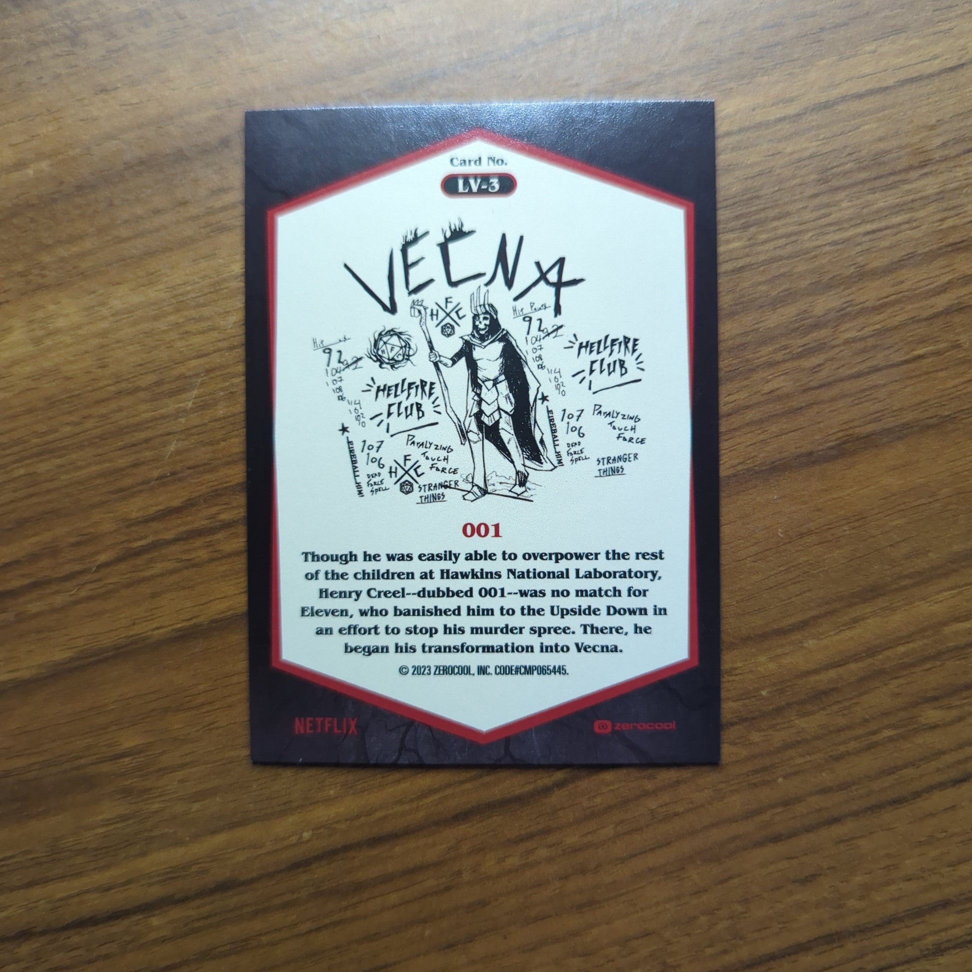 2023 Topps Stranger Things Season 4 LV-3 Hail Lord Vecna Insert /99 FRENLY BRICKS - Open 7 Days