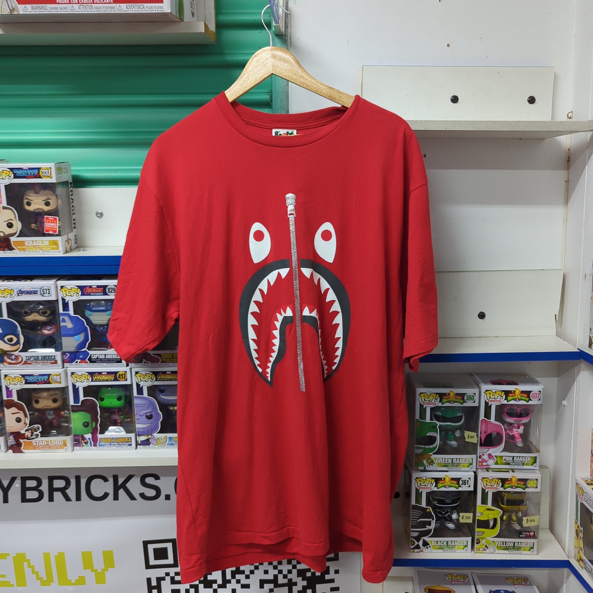 BAPE Color Shark Tee Red 3XL FRENLY BRICKS - Open 7 Days