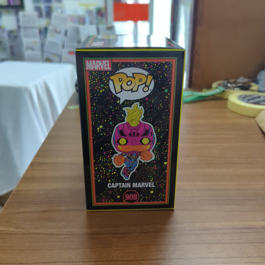 Captain Marvel Blacklight Exclusive Pop! Vinyl Figure #908 FRENLY BRICKS - Open 7 Days