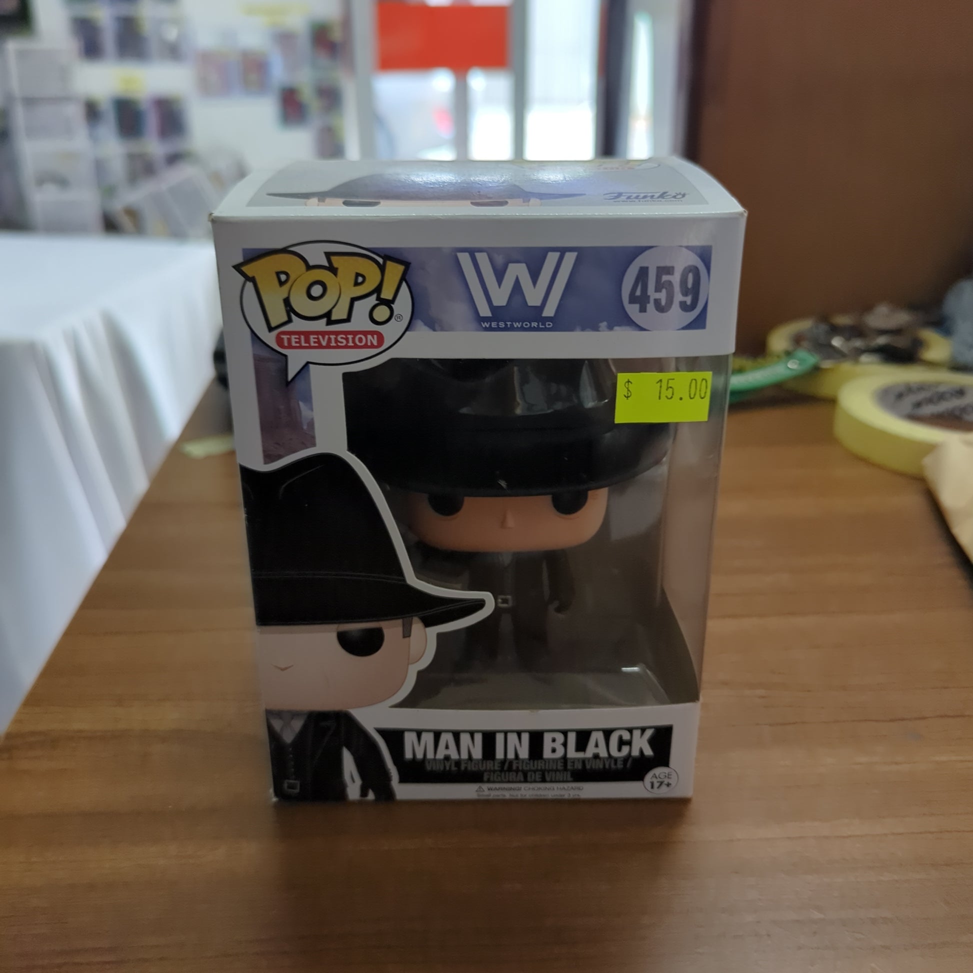 Pop Vinyl Figure Westworld Man in Black  # 459 FRENLY BRICKS - Open 7 Days