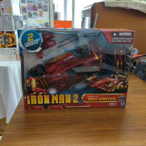 New Sealed IRON MAN 2 Mark IV Red Vortex Car + Figure & Missiles Hasbro 2009 FRENLY BRICKS - Open 7 Days