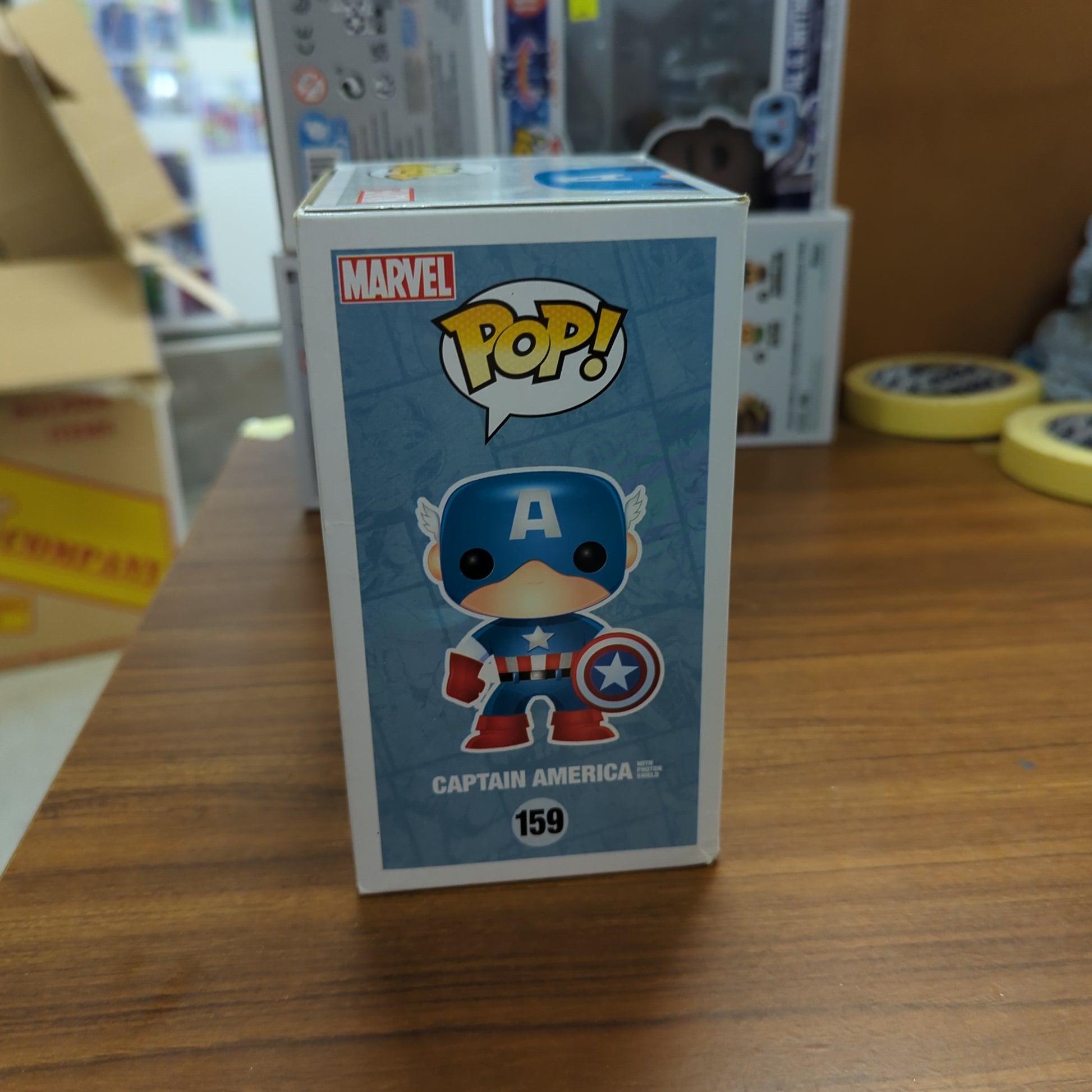 Captain America with Photon Shield Pop 159 Captain America Funko Pop! Vinyl 2016 FRENLY BRICKS - Open 7 Days