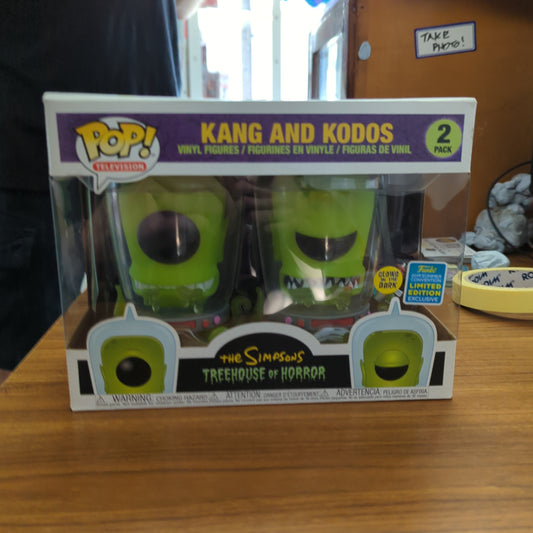FUNKO POP THE SIMPSONS TREEHOUSE OF HORROR KANG AND KODOS 2 PACK GITD 2019 FRENLY BRICKS - Open 7 Days