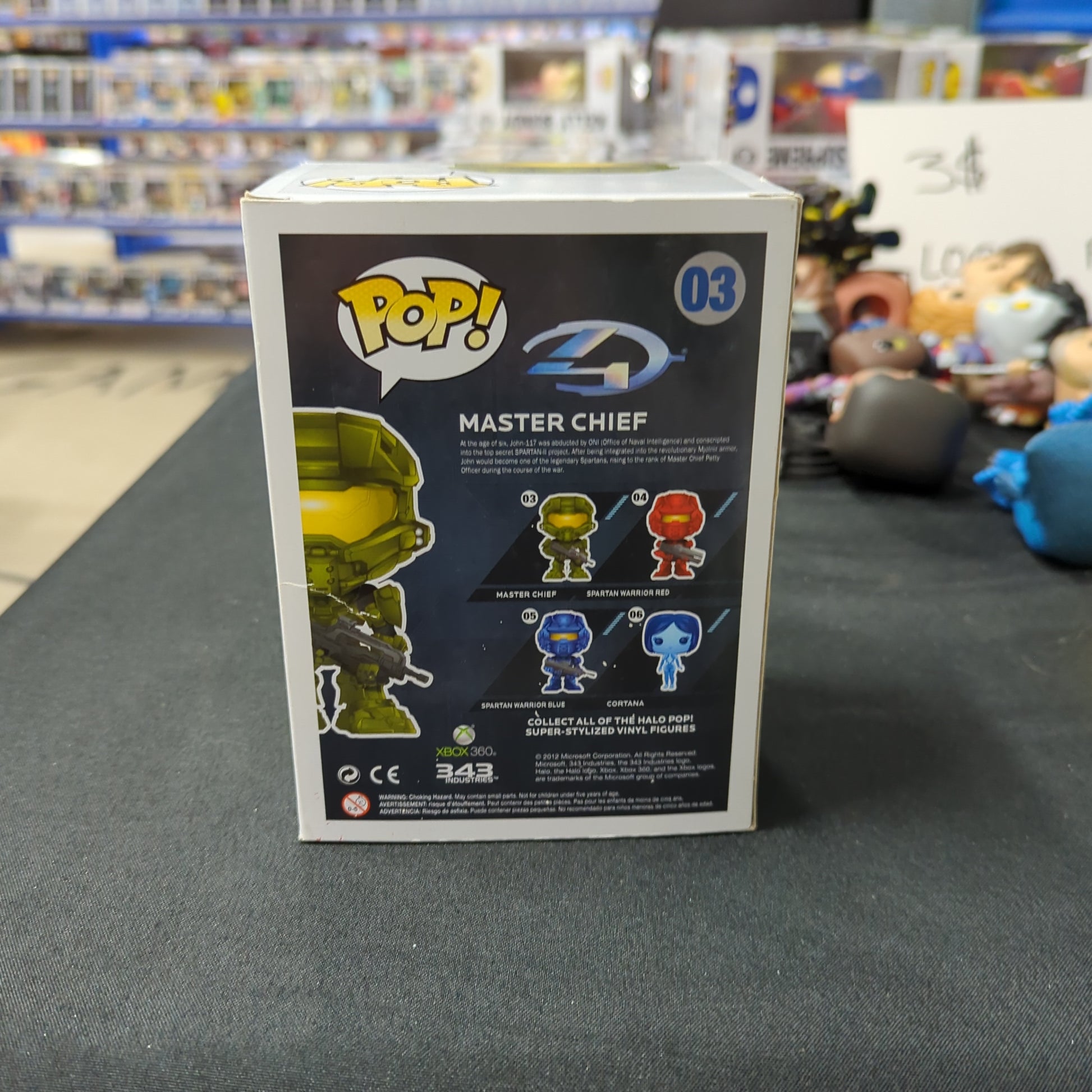 Funko Pop Halo 4 #03 Master Chief Vinyl Figure Vaulted Damaged FRENLY BRICKS - Open 7 Days