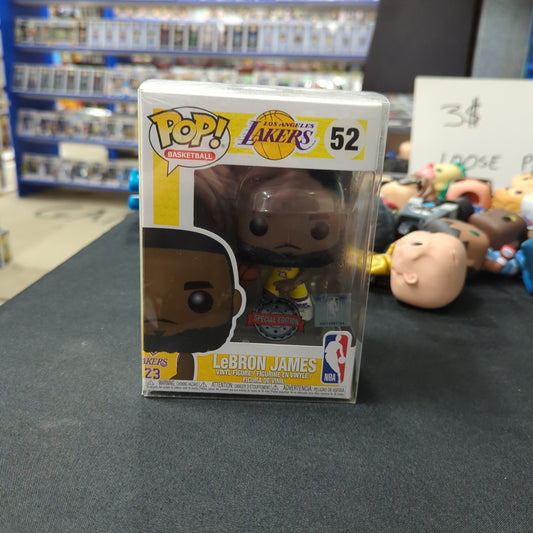 FUNKO NBA L.A Lakers - LeBron James Yellow Uniform Pop Vinyl. 52 FRENLY BRICKS - Open 7 Days