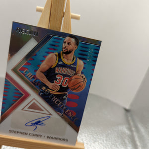 PANINI 2021-2022 Recon AUTO signed /35 Warriors Numbered Steph Curry FRENLY BRICKS - Open 7 Days