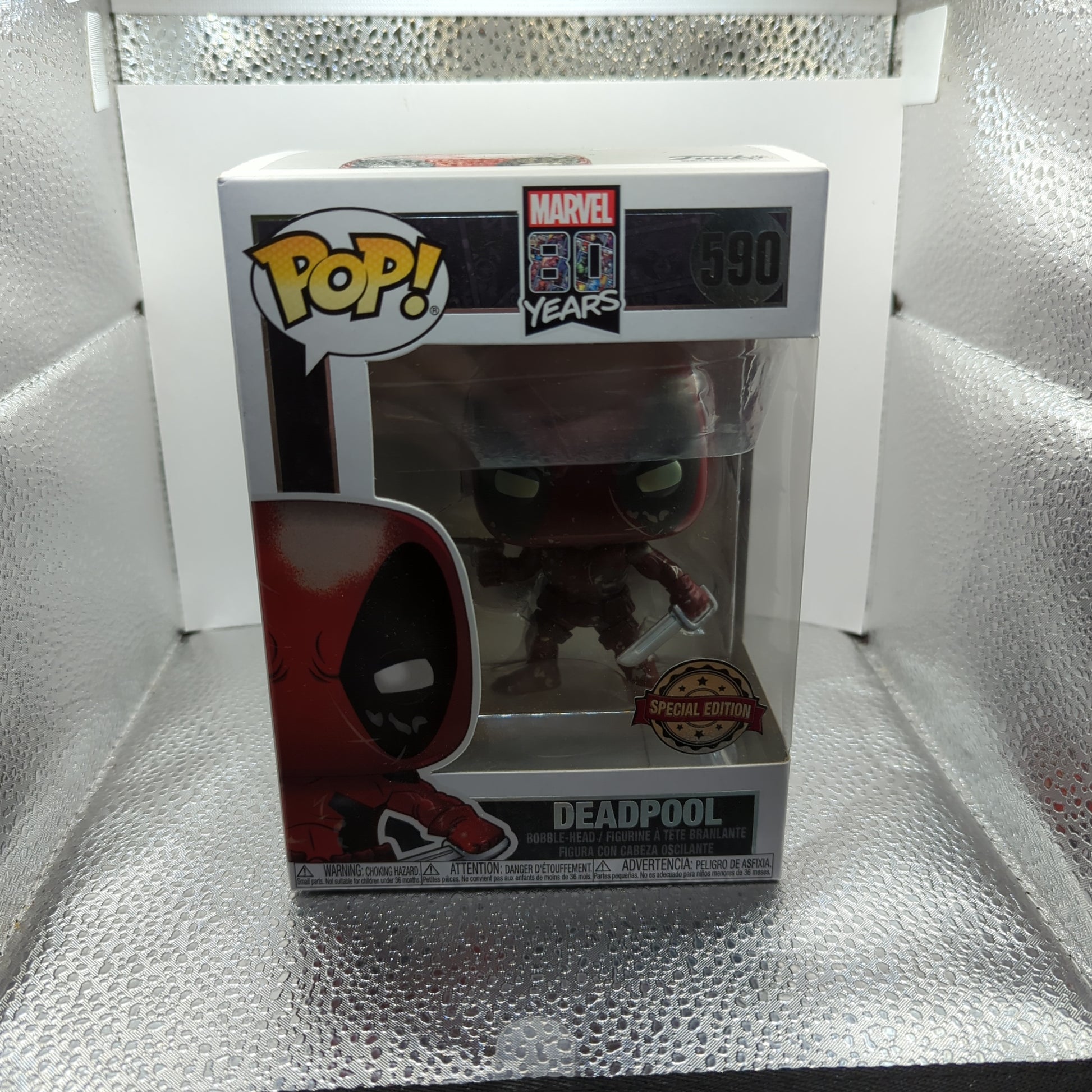 Deadpool 590 - Deadpool 1st Appearance Metallic 80th Anniversary Funko Pop Vinyl FRENLY BRICKS - Open 7 Days