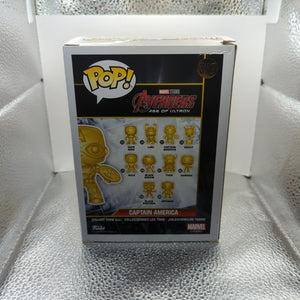 Funko Pop Marvel Studios First 10 Years Captain America Gold Chrome #377 FRENLY BRICKS - Open 7 Days