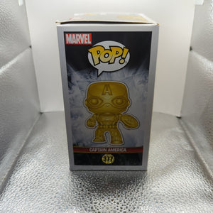 Funko Pop Marvel Studios First 10 Years Captain America Gold Chrome #377 FRENLY BRICKS - Open 7 Days