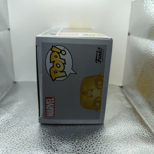 Funko Pop Marvel Studios First 10 Years Captain America Gold Chrome #377 FRENLY BRICKS - Open 7 Days