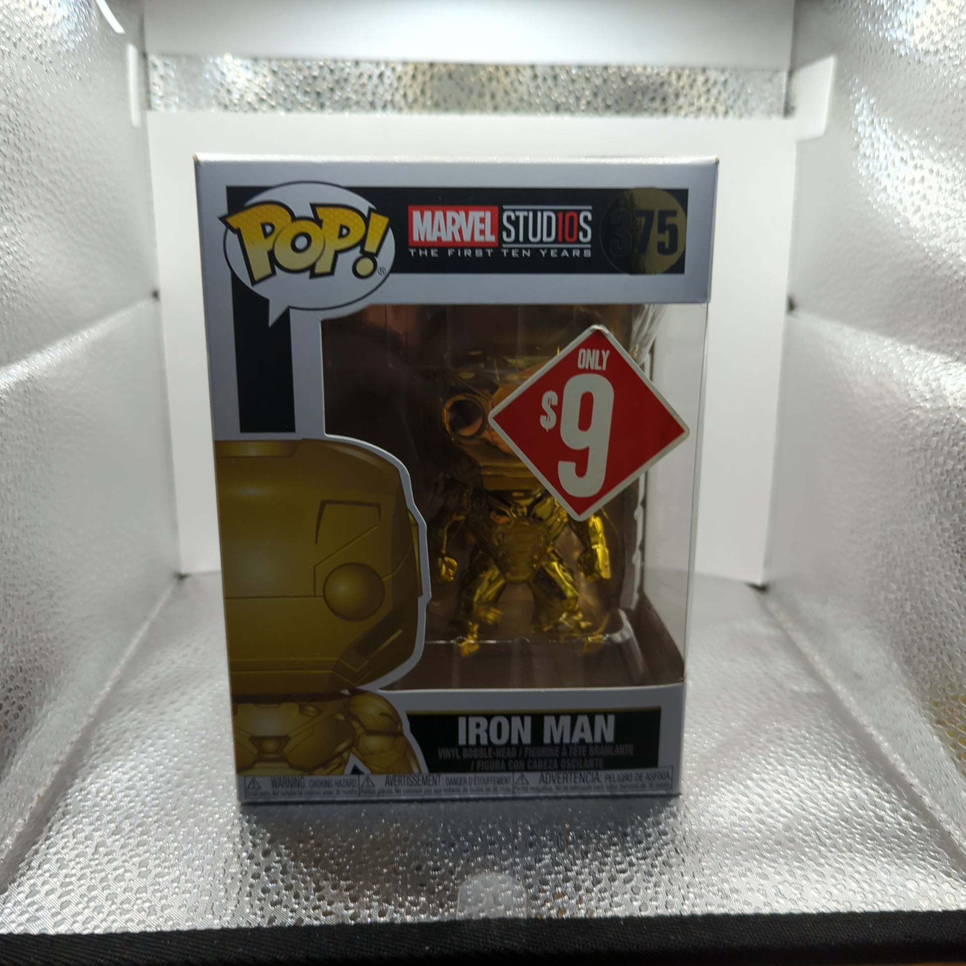 MARVEL Studios Pop! Vinyl FUNKO -10th Anniversary - Iron Man #375 - CHROME POP FRENLY BRICKS - Open 7 Days