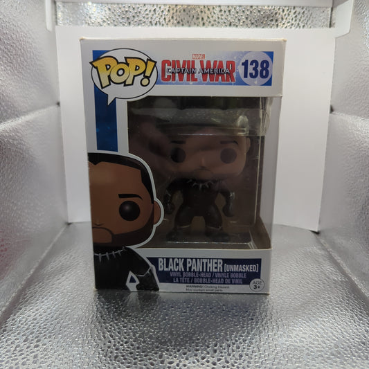 Black Panther Unmasked Captain america Civil war #138 Funko pop! vinyl FRENLY BRICKS - Open 7 Days