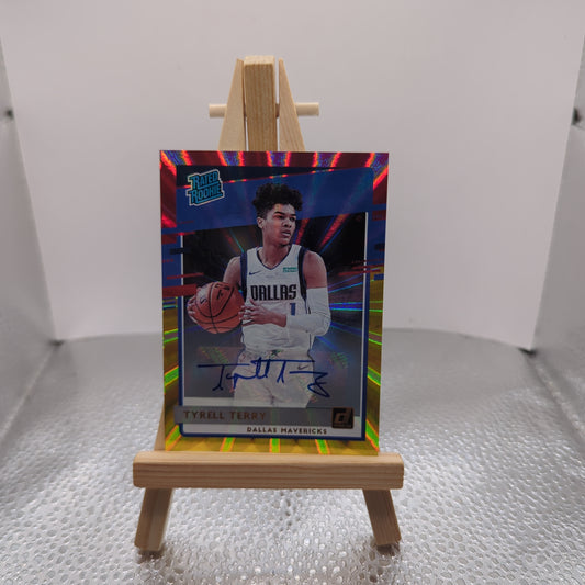 2020-2021 Panini Donruss Basketball Tyrell Terry AUTO Rated Rookie GOLD RED LASER FRENLY BRICKS - Open 7 Days