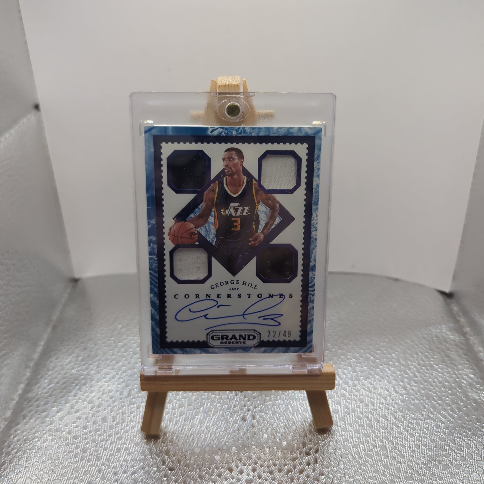 2016-2017 Panini Grand Reserve George Hill Quad Patch 4 Patch Auto /49 FRENLY BRICKS - Open 7 Days