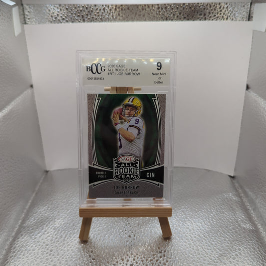 Joe Burrow 2020 Sage All Rookie Team Gold RT1 RC LSU College Card Graded BCCG 9 FRENLY BRICKS - Open 7 Days