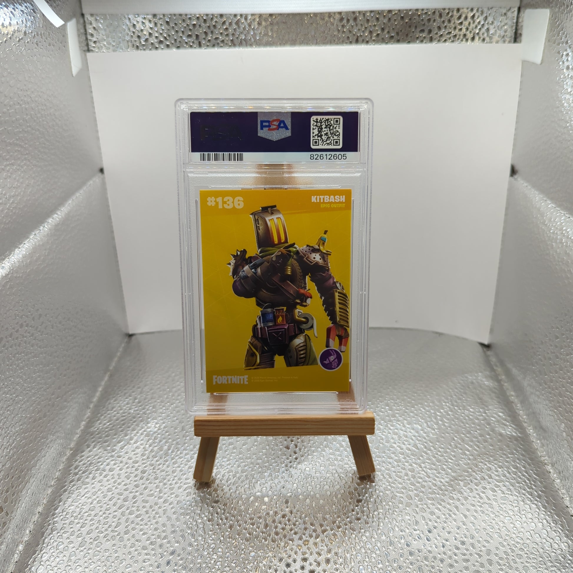 Panini Fortnite Card Series 2 US #136 Kitbash Holo PSA 8 FRENLY BRICKS - Open 7 Days