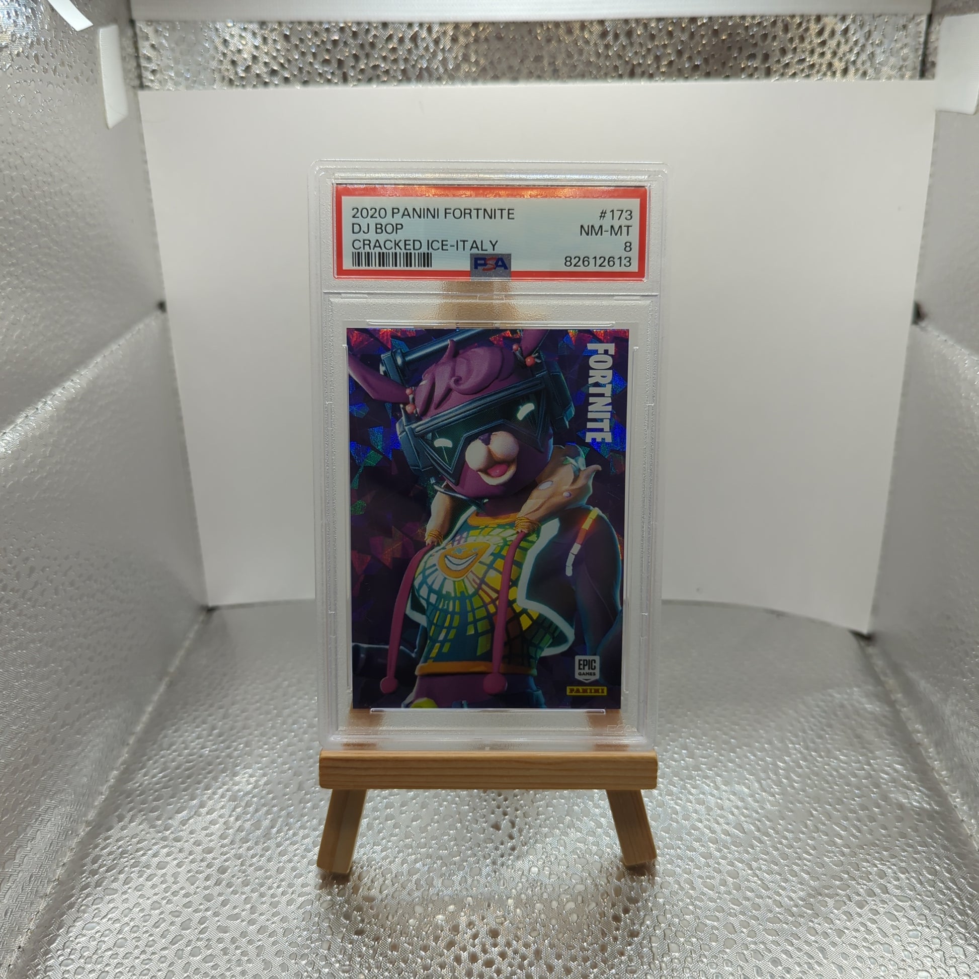 Panini Fortnite Series 2 DJ Bop #173 Cracked Ice/Crystal Shard PSA 8 FRENLY BRICKS - Open 7 Days