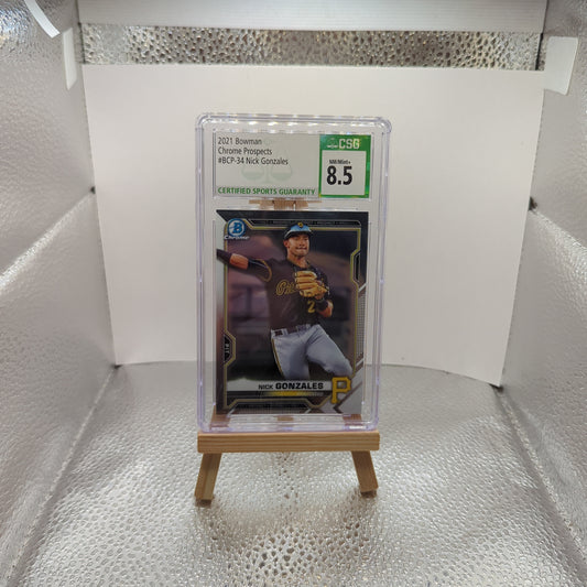 2021 Bowman Chrome Prospects Nick Gonzales CGC 8.5 Graded Pittsburgh Pirates FRENLY BRICKS - Open 7 Days