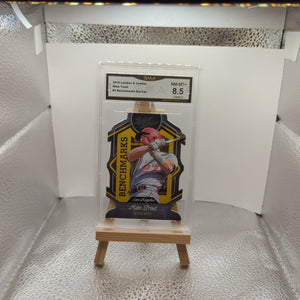 2019 Leather & Lumber Mike Trout #3 Benchmarks Die-Cut 8.5 GMA GRADED FRENLY BRICKS - Open 7 Days