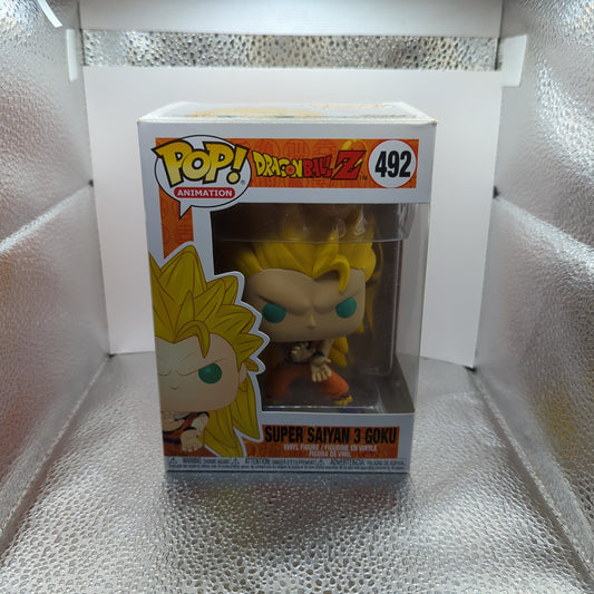 Funko POP Dragon Ball Z Super Saiyan 3 Goku #492 Vinyl Figure  *damage* FRENLY BRICKS - Open 7 Days