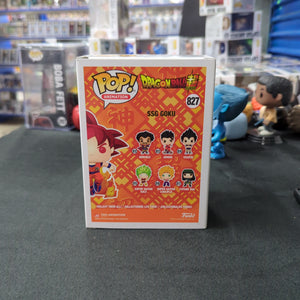 Funko POP Dragon Ball Z Super Saiyan God Goku with flames SDCC 2020 #827 Vinyl FRENLY BRICKS - Open 7 Days