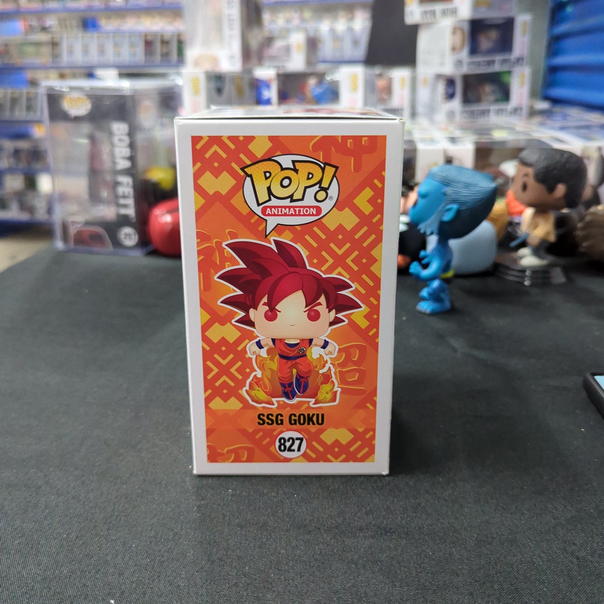 Funko POP Dragon Ball Z Super Saiyan God Goku with flames SDCC 2020 #827 Vinyl FRENLY BRICKS - Open 7 Days