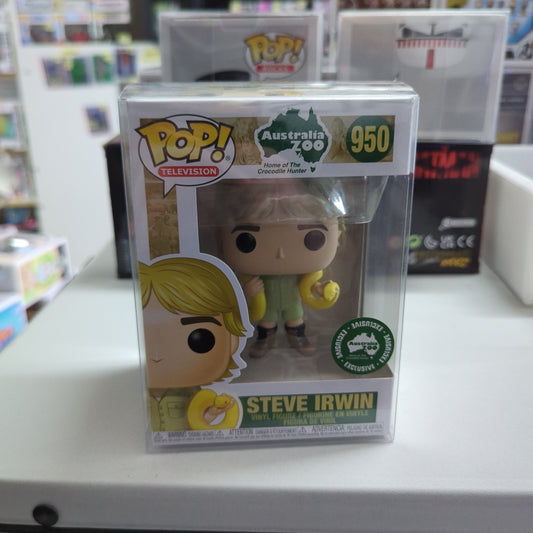 Funko Pop! #950 TV: Crocodile Hunter Steve Irwin Snake with Protector Australia FRENLY BRICKS - Open 7 Days