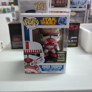 FUNKO POP VINYL #42 STAR WARS SHOCK TROOPER 2015 GALACTIC CONVENTION FRENLY BRICKS - Open 7 Days