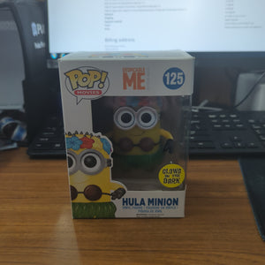 Hula Minion Glow in the Dark GITD #125 Despicable Me Funko Pop Vinyl - VGC RARE FRENLY BRICKS - Open 7 Days