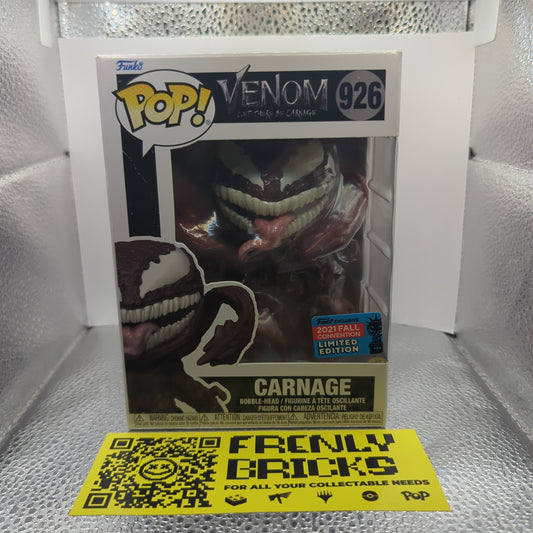 Venom 2 Carnage NYCC 2021 Exclusive Pop! Vinyl Figure #926 FRENLY BRICKS - Open 7 Days