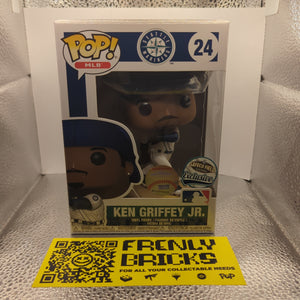 FUNKO POP MLB SEATTLE MARINERS KEN GRIFFEY JR. JUNIOR 24 #24 SAFECO EXCLUSIVE FRENLY BRICKS - Open 7 Days