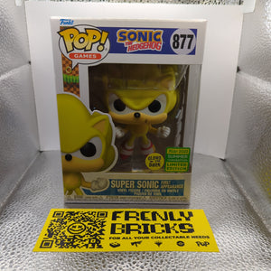 Funko Pop Sonic The Hedgehog Super Sonic 877 SDCC 2022 Limited Edition Glow FRENLY BRICKS - Open 7 Days