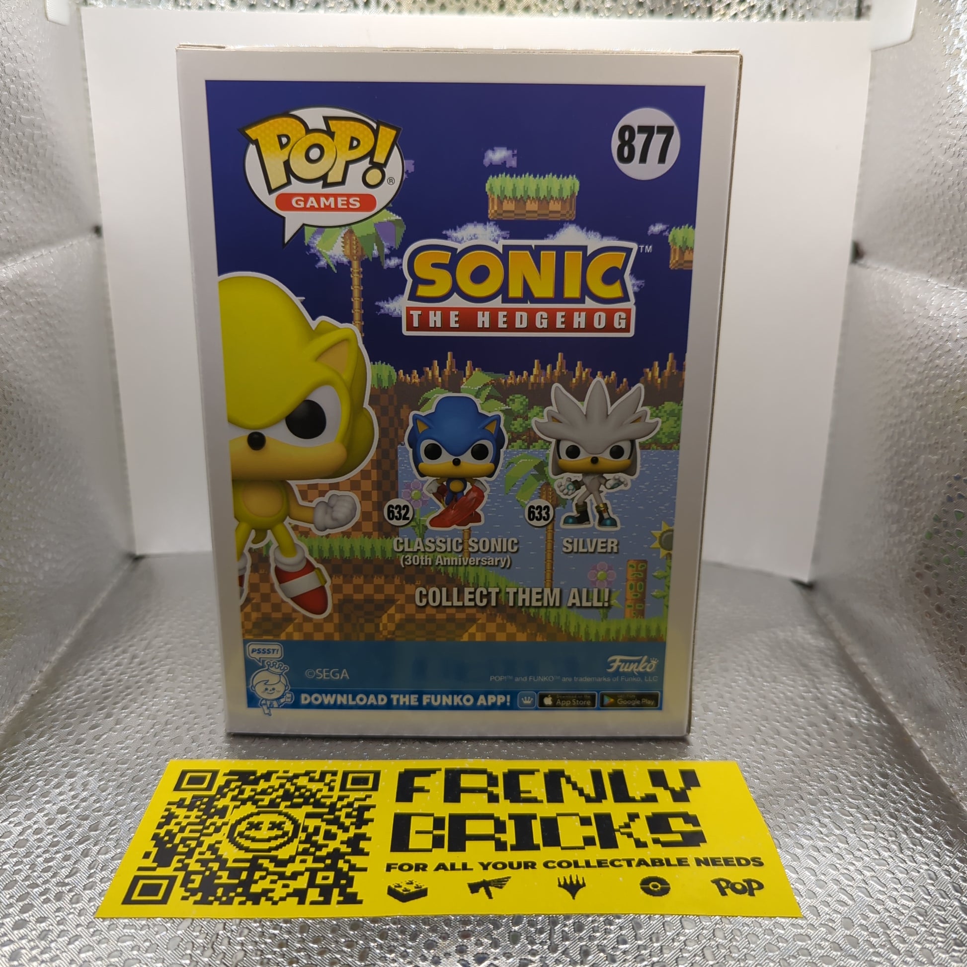 Funko Pop Sonic The Hedgehog Super Sonic 877 SDCC 2022 Limited Edition Glow FRENLY BRICKS - Open 7 Days