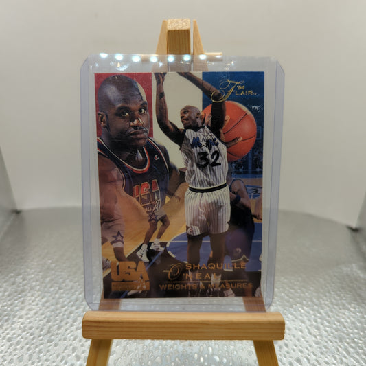 1994 Flair USA Basketball Card #78 Shaquille O'Neal MAGIC/Weights and Measures FRENLY BRICKS - Open 7 Days